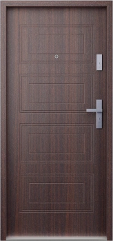 Drzwi wewnątrzklatkowe akustyczne wyciszające 42 dB antywłamaniowe RC2 55 mm stalowe mahoń T34