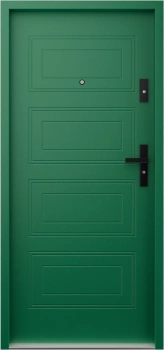 Drzwi przeciwpożarowe EI30 wewnątrzklatkowe dymoszczelne Sa S200 antywłamaniowe RC3 akustyczne 42 dB 55 mm stalowe zielone T34