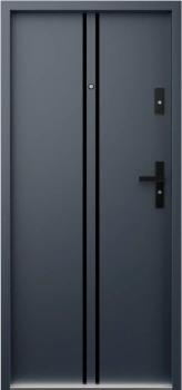 Drzwi wewnątrzklatkowe akustyczne wyciszające 42 dB antywłamaniowe RC2 55 mm stalowe antracyt db703 A7