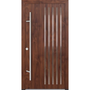 Drzwi zewnętrzne wejściowe do domu stalowo aluminiowe 82 mm DS82 U <= 0,68 antaba klamka inox Program Czyste Powietrze M44