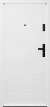 Drzwi przeciwpożarowe EI30 wewnątrzklatkowe dymoszczelne Sa S200 antywłamaniowe RC3 akustyczne 42 dB 55 mm stalowe białe struktura T34