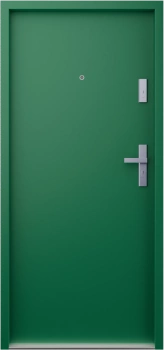 Drzwi przeciwpożarowe EI30 wewnątrzklatkowe dymoszczelne Sa S200 antywłamaniowe RC3 akustyczne 42 dB 55 mm stalowe gładkie zielone G00