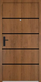 Drzwi wewnątrzklatkowe akustyczne 44 dB atestowane wyciszające stalowe antywłamaniowe RC3 68 mm dymoszczelne czarna klamka winchester M02