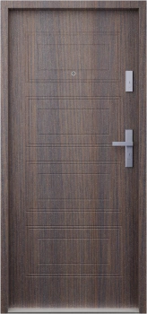 Ekonomiczne drzwi wewnątrzklatkowe wejściowe do mieszkania z klatki schodowej 55 mm stalowe dąb bagienny T34
