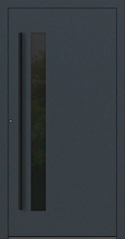 Drzwi zewnętrzne do domu aluminiowe 75 mm na wymiar okucia czarne Superial SL75 Blackline energooszczędne z szybą antracyt ral 7016 M34