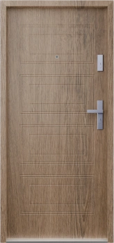 Drzwi przeciwpożarowe EI30 wewnątrzklatkowe dymoszczelne Sa S200 antywłamaniowe RC3 akustyczne 42 dB 55 mm stalowe dąb trufla T34