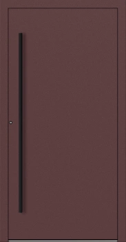 Drzwi zewnętrzne do domu aluminiowe 75 mm na wymiar okucia czarne Superial SL75 Blackline energooszczędne bez szyby czerwono brązowe M20