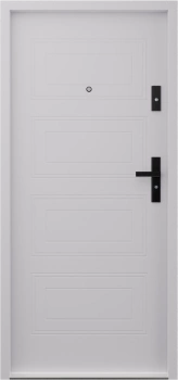 Ekonomiczne drzwi wewnątrzklatkowe wejściowe do mieszkania z klatki schodowej 55 mm stalowe szare T34