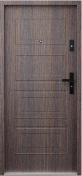 Ekonomiczne drzwi wewnątrzklatkowe wejściowe do mieszkania z klatki schodowej 55 mm stalowe dąb bagienny T34