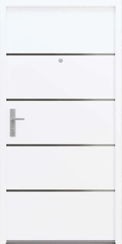 Drzwi wewnątrzklatkowe antywłamaniowe z Certyfikatem w klasie RC3 68mm stalowe akustyczne 44 dB dymoszczelne białe M02