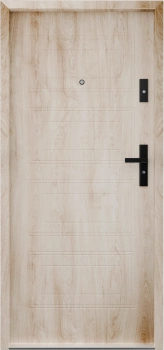 Drzwi przeciwpożarowe EI30 wewnątrzklatkowe dymoszczelne Sa S200 antywłamaniowe RC3 akustyczne 42 dB 55 mm stalowe dąb turner T34