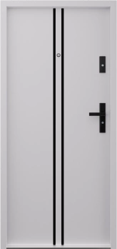 Drzwi wewnątrzklatkowe akustyczne wyciszające 42 dB antywłamaniowe RC2 55 mm stalowe szare A7