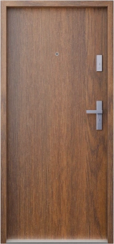 Drzwi przeciwpożarowe EI30 wewnątrzklatkowe dymoszczelne Sa S200 antywłamaniowe RC3 akustyczne 42 dB 55 mm stalowe gładkie orzech G00