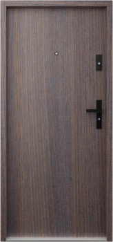 Drzwi wewnątrzklatkowe antywłamaniowe RC3 z Certyfikatem akustyczne wyciszające 47 dB 55 mm stalowe gładkie z klamką czarną dąb bagienny G00