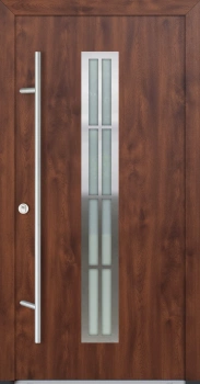 Drzwi zewnętrzne wejściowe do domu stalowo aluminiowe 82 mm DS82 U <= 0,89 antaba inox szyba mleczna lustro weneckie Program Czyste Powietrze C01