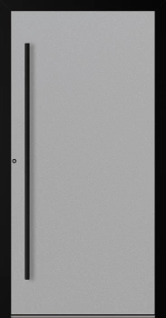 Drzwi zewnętrzne aluminiowe 90 mm RC2 z czarną ościeżnicą i okuciami na wymiar Premium Alu P90 energooszczędne bez szyby szare M20