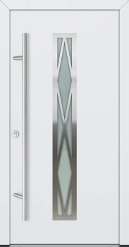 Drzwi zewnętrzne wejściowe do domu stalowo aluminiowe 82 mm DS82 U <= 0,89 antaba inox szyba mleczna lustro weneckie Program Czyste Powietrze C04