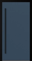 Drzwi zewnętrzne aluminiowe 75 mm z czarną ościeżnicą i okuciami na wymiar Superial SL75 energooszczędne bez szyby ciemny niebieski M20