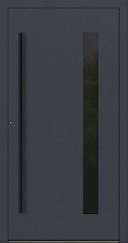 Drzwi zewnętrzne wejściowe domu aluminiowe na wymiar 90mm RC2 pochwyt/antaba Premium KOBBE energooszczędne RAL na zamówienie antracyt db703 M24