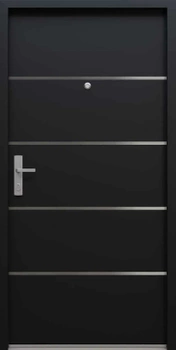 Drzwi wewnątrzklatkowe antywłamaniowe z Certyfikatem w klasie RC3 68mm stalowe akustyczne 44 dB dymoszczelne antracyt db703 M02