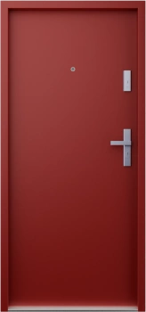 Drzwi przeciwpożarowe EI30 wewnątrzklatkowe dymoszczelne Sa S200 antywłamaniowe RC3 akustyczne 42 dB 55 mm stalowe gładkie czerwone G00