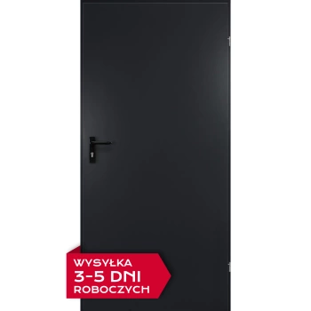 Drzwi techniczne rozmiar 70 770 x 2010 mm 41 mm Ud= 1,9 W/m2K do pomieszczeń gospodarczych piwnicy garażu komórki WC boczne tylne z klamką antracyt
