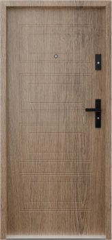 Drzwi przeciwpożarowe EI30 wewnątrzklatkowe dymoszczelne Sa S200 antywłamaniowe RC3 akustyczne 42 dB 55 mm stalowe dąb trufla T34