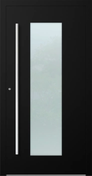 Drzwi zewnętrzne wejściowe domu aluminiowe na wymiar 90mm RC2 pochwyt/antaba Premium KOBBE energooszczędne RAL na zamówienie czarne M08
