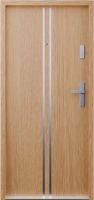 Drzwi klatkowe wejściowe do mieszkania w bloku wygłuszające 47 dB antywłamaniowe RC3 55 mm stalowe z klamką inox i aplikacjami winchester A7