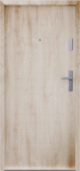 Drzwi przeciwpożarowe EI30 wewnątrzklatkowe dymoszczelne Sa S200 antywłamaniowe RC3 akustyczne 42 dB 55 mm stalowe dąb turner T34