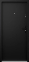Drzwi wewnątrzklatkowe antywłamaniowe RC3 z Certyfikatem akustyczne wyciszające 47 dB 55 mm stalowe gładkie z czarną klamką czarne G00
