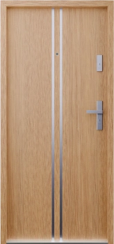 Drzwi klatkowe wejściowe do mieszkania w bloku antywłamaniowe RC3 wygłuszające 47 dB 55 mm stalowe z klamką inox srebrną i aplikacjami winchester A7