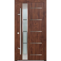 Drzwi zewnętrzne wejściowe do domu stalowo aluminiowe 82 mm DS82 U <= 0,89 antaba inox szyba mleczna lustro weneckie Program Czyste Powietrze M45