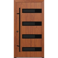 Drzwi zewnętrzne wejściowe do domu stalowo aluminiowe 82 mm DS82 U <= 0,89 antaba czarna szyba ciemna lustro weneckie Program Czyste Powietrze M63