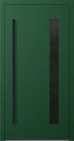 Drzwi zewnętrzne do domu aluminiowe 75 mm na wymiar okucia czarne Superial SL75 Blackline energooszczędne z szybą zielone M24