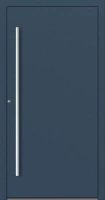 Drzwi zewnętrzne do domu aluminiowe 75 mm na wymiar klamka i antaba inox Superial SL75 energooszczędne bez szyby ciemny niebieski M00
