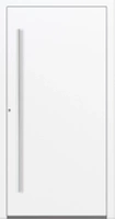 Drzwi zewnętrzne do domu aluminiowe 90 mm RC2 na wymiar klamka i antaba inox Premium Alu P90 energooszczędne bez szyby białe M00