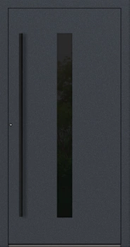 Drzwi zewnętrzne wejściowe domu aluminiowe na wymiar 90mm RC2 pochwyt/antaba Premium KOBBE energooszczędne RAL na zamówienie antracyt db703 M21