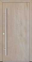 Drzwi zewnętrzne wejściowe do domu stalowo aluminiowe 82 mm DS82 pełne z okuciami inox dąb turner Program Czyste Powietrze M00