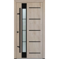 Drzwi zewnętrzne wejściowe do domu stalowo aluminiowe 82 mm DS82 U <= 0,89 antaba czarna szyba ciemna lustro weneckie Program Czyste Powietrze M65